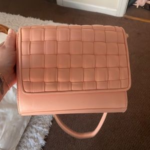 Light Orange Satchel with Gold Hardware